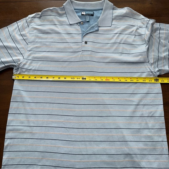 Jos. A Bank Leadbetter Cotton Golf Short Sleeve Polo Blue Stripe Men's Size XXL - Picture 6 of 6